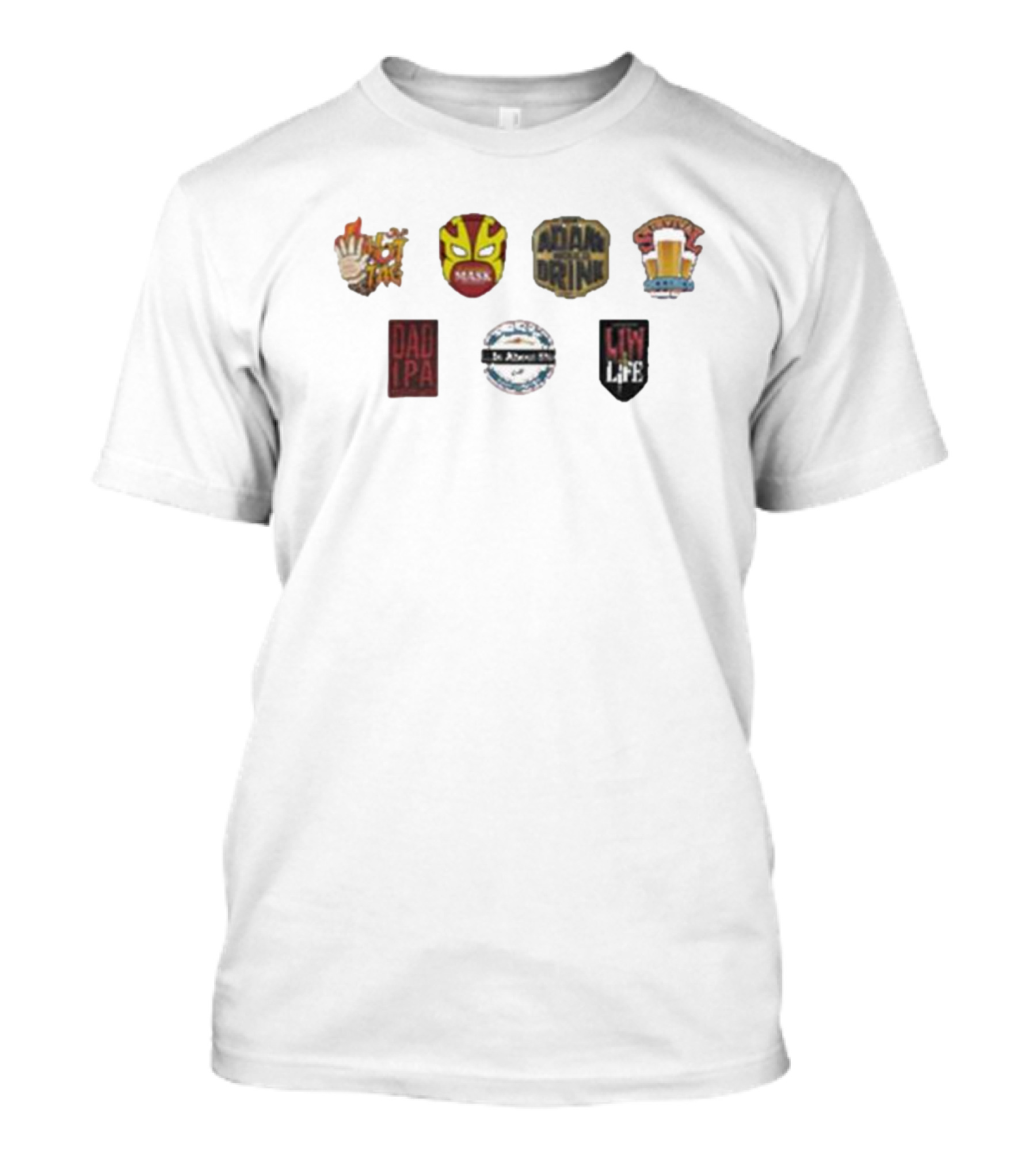 WrestleTalk Mask Adam Drink DAD IPA Liv Life Beer Concepts T-Shirt