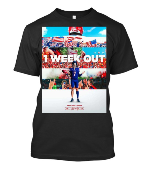 1 Week Out Fiesta Bowl Liberty Vs Oregon Football Countdown T-Shirt