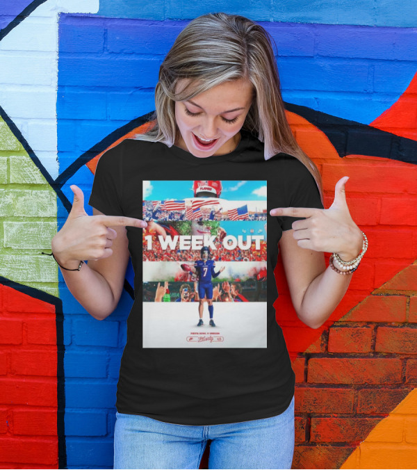 1 Week Out Fiesta Bowl Liberty Vs Oregon Football Countdown T-Shirt