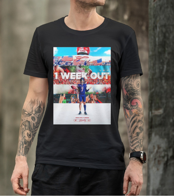 1 Week Out Fiesta Bowl Liberty Vs Oregon Football Countdown T-Shirt