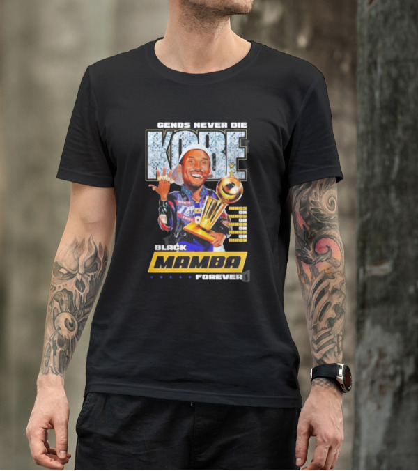 Gends Never Die Kobe Black Mamba Forever Rings On Rings T-Shirt