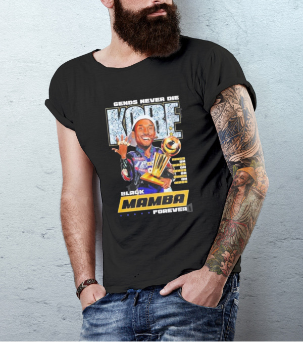 Gends Never Die Kobe Black Mamba Forever Rings On Rings T-Shirt