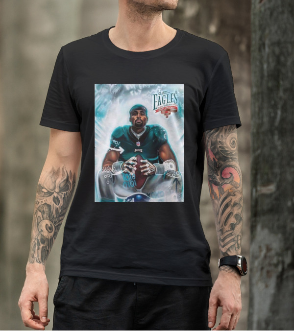 Giants Vs Eagles Merry Christmas NFL Football Player T-Shirt