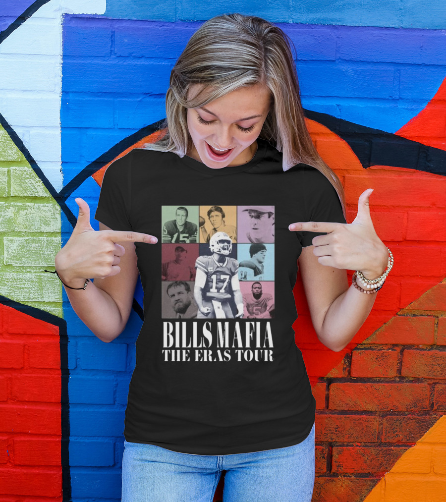Bills Mafia The Eras Tour Football Legends Collage T-Shirt