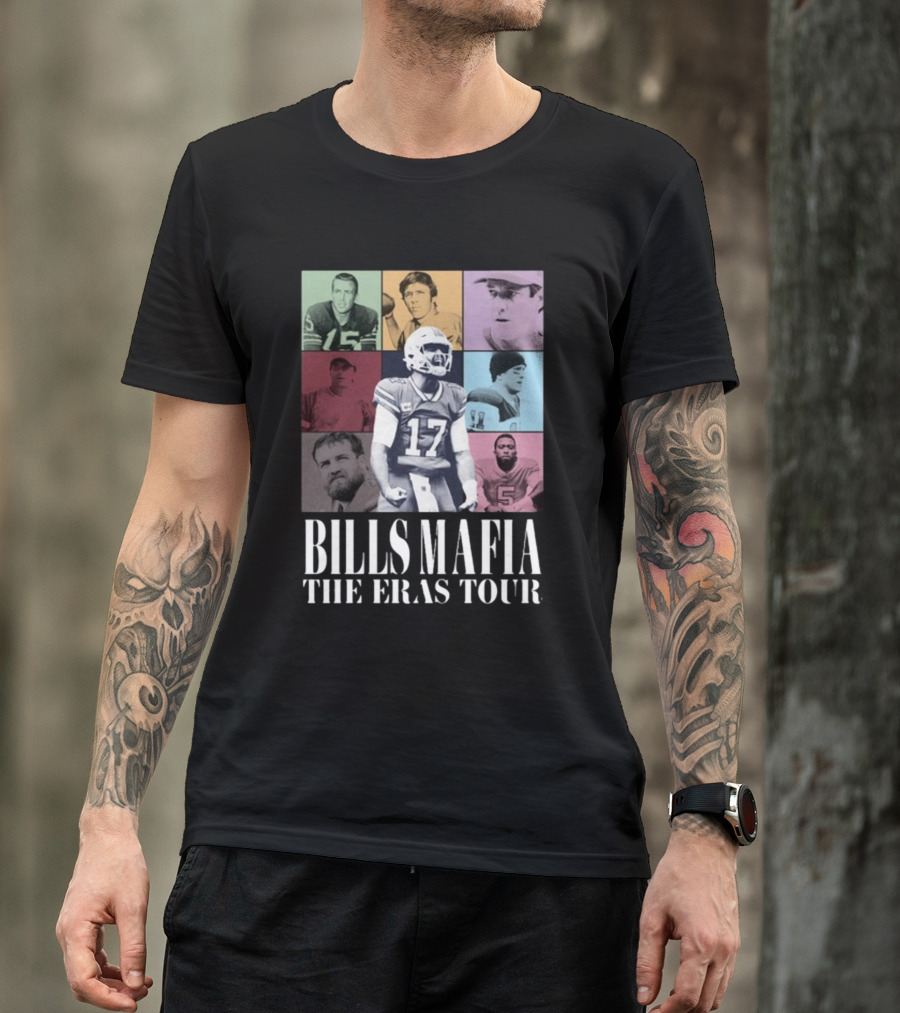 Bills Mafia The Eras Tour Football Legends Collage T-Shirt
