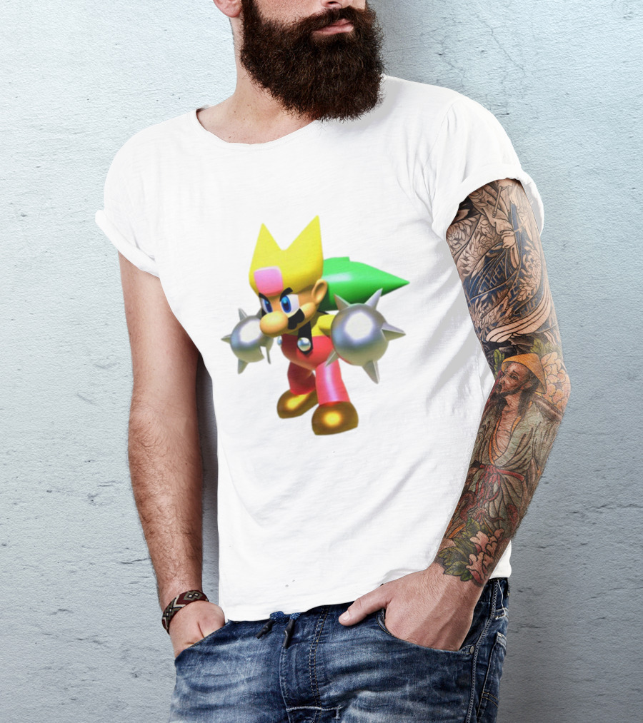 Komorebi Mario Spiky Power-Up Cosplay Character T-Shirt