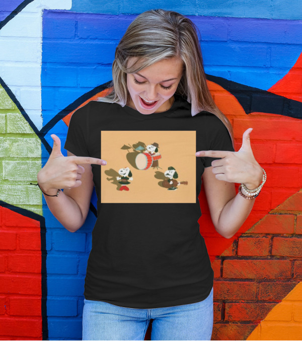 Paramore And Snoopy Characters Playing Musical Instruments T-Shirt