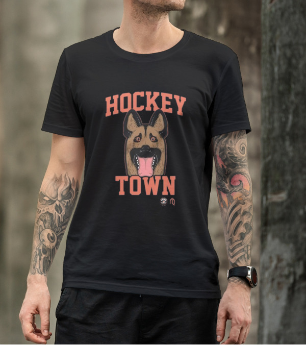 Hockey Town Dog Hockey Enthusiast Canine Mask T-Shirt