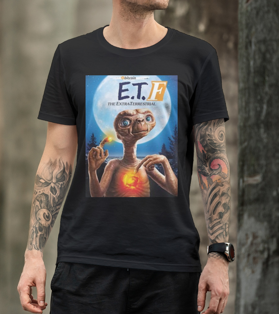 Bitcoin E.T.F The Extra-Terrestrial Phone Home T-Shirt