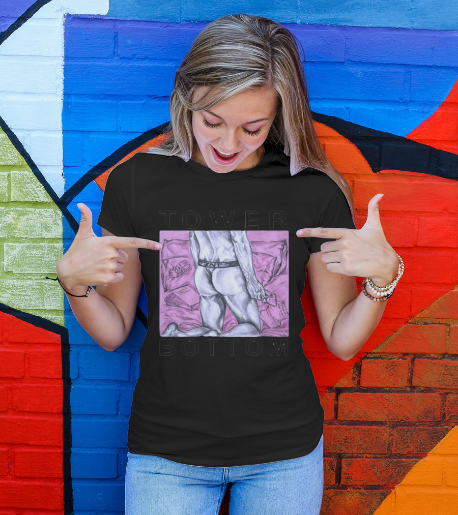 TOWER BOTTOM ZNT Drawing With Pink Background T-Shirt