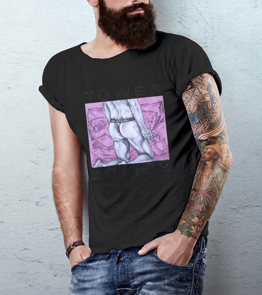 TOWER BOTTOM ZNT Drawing With Pink Background T-Shirt