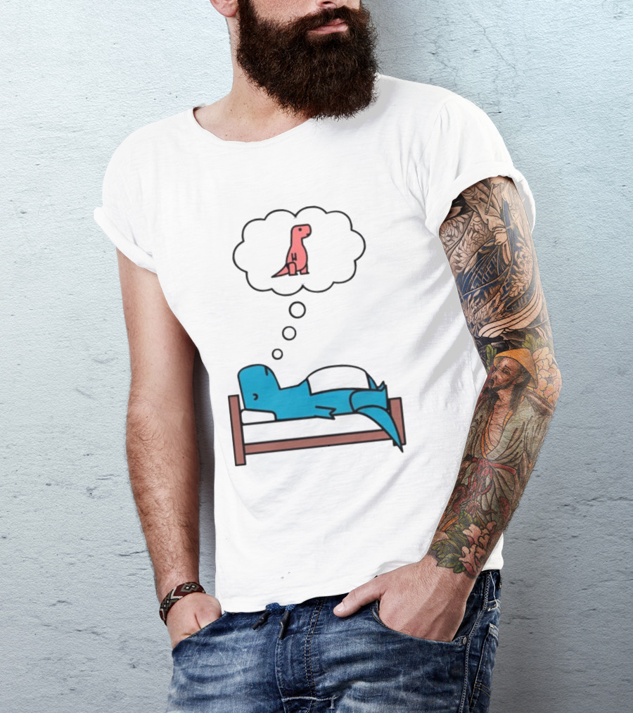 Dinosaur Sweet Dreams BlueRex Sleeping Dinos Dreaming Red Rex T-Shirt
