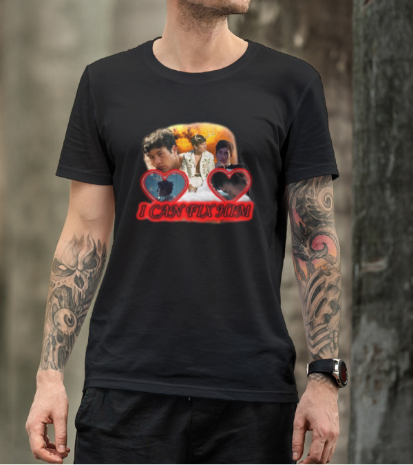 Sadstreet Store I Can Fix Him Romantic Heart Collage Oliver T-Shirt