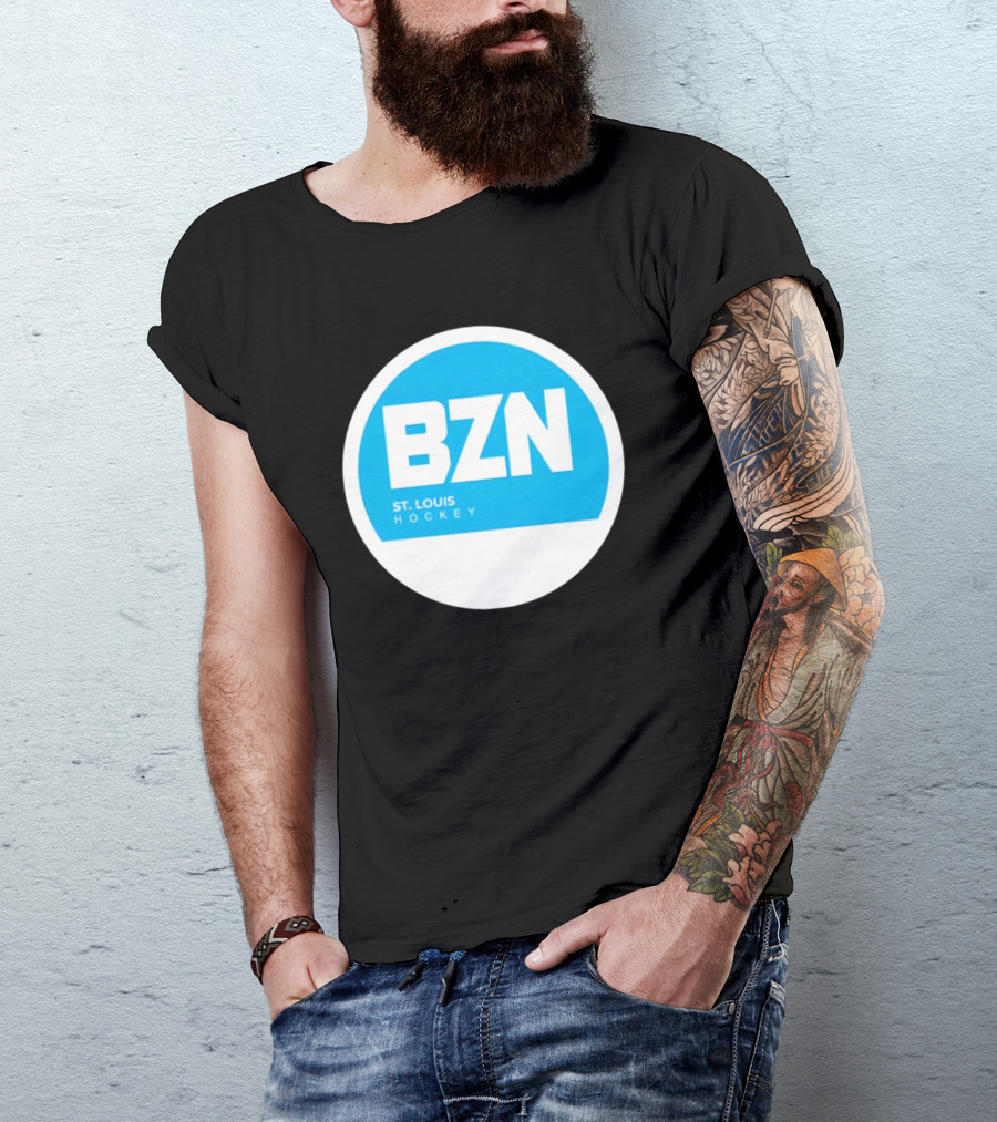 Bluesbuzzstore BZN St Louis Hockey Circular T-Shirt