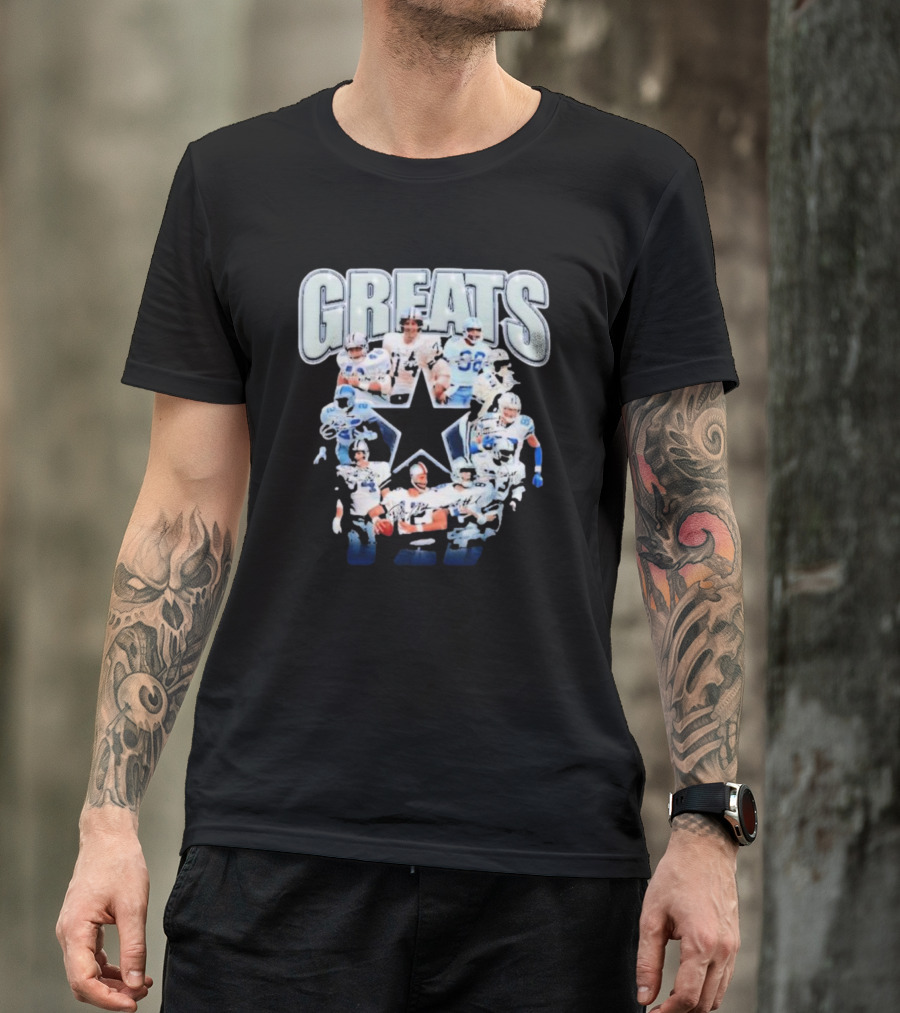Dallas Cowboys All Time Greats Navy Signature Football Player Star T-Shirt