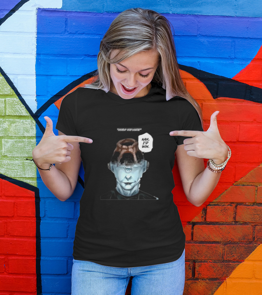 Goofyahhtees Jogoat Would You Lose Nah I'd Win Cyclopean Futuristic Figure T-Shirt