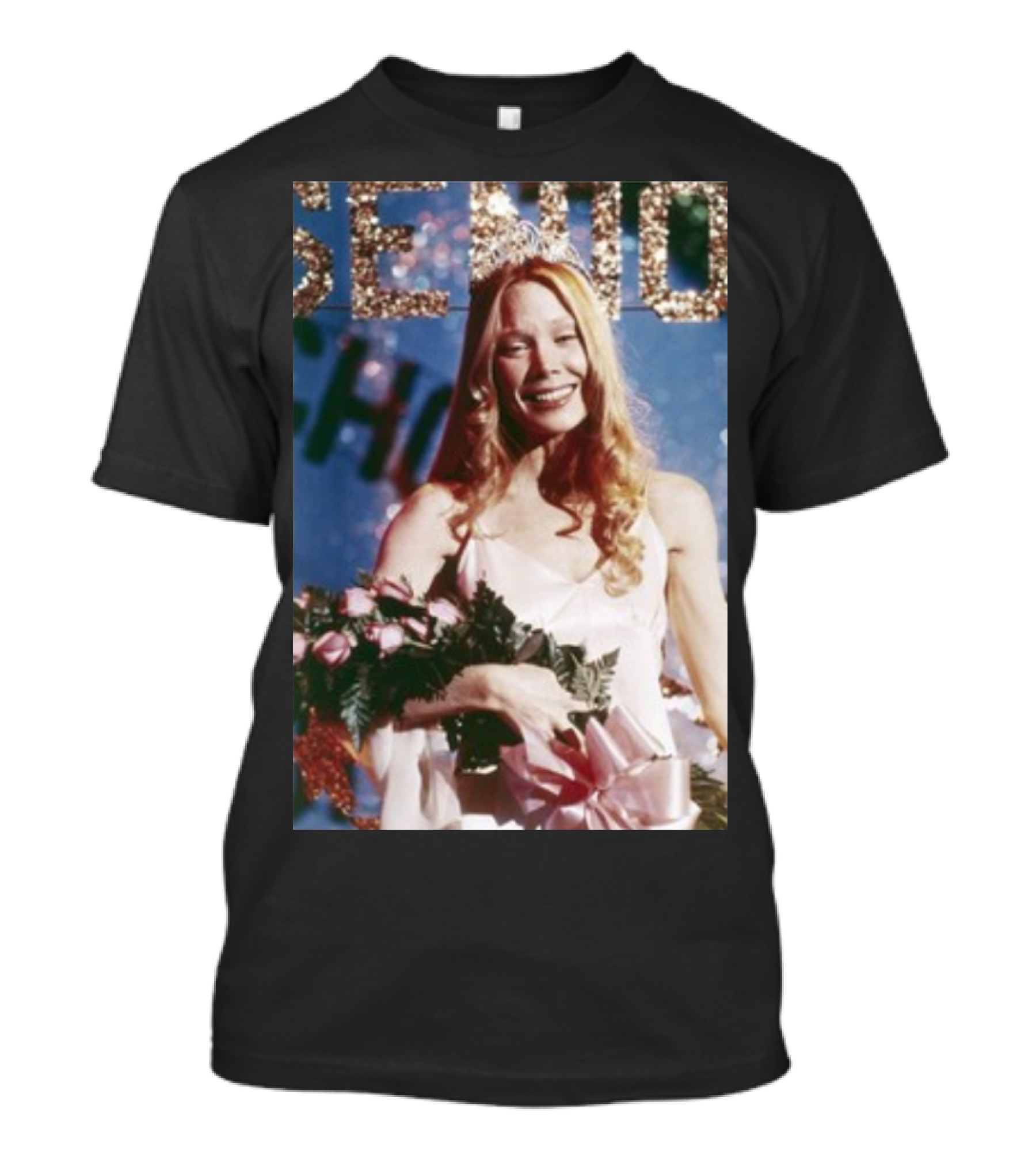 Luca Guadagnino Carrie Prom Scene With Sissy Spacek Smiling Holding Bouquet T-Shirt