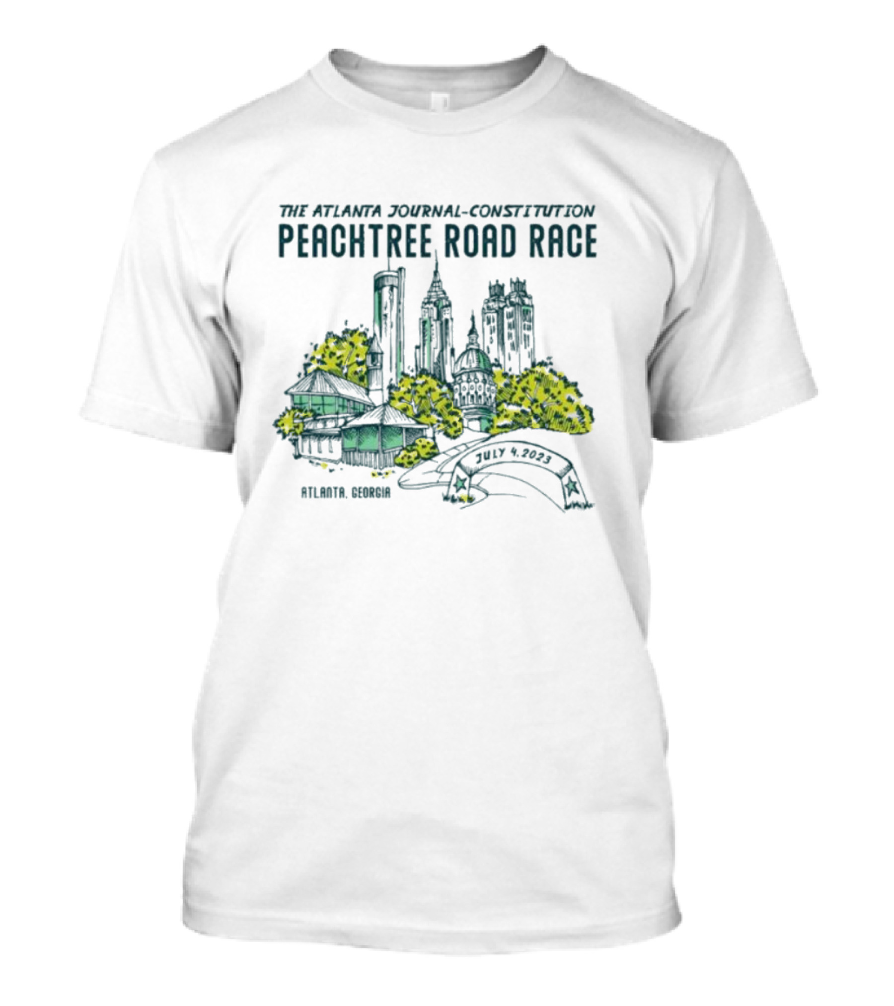 Atlanta Journal Constitution Peachtree Road Race 2024 Atlanta Georgia T-Shirt