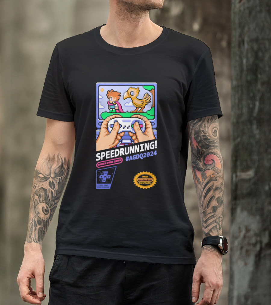 AGDQ 2024 Speedrunning Games Done Quick Video Game Streamer Contest Official Seal T-Shirt