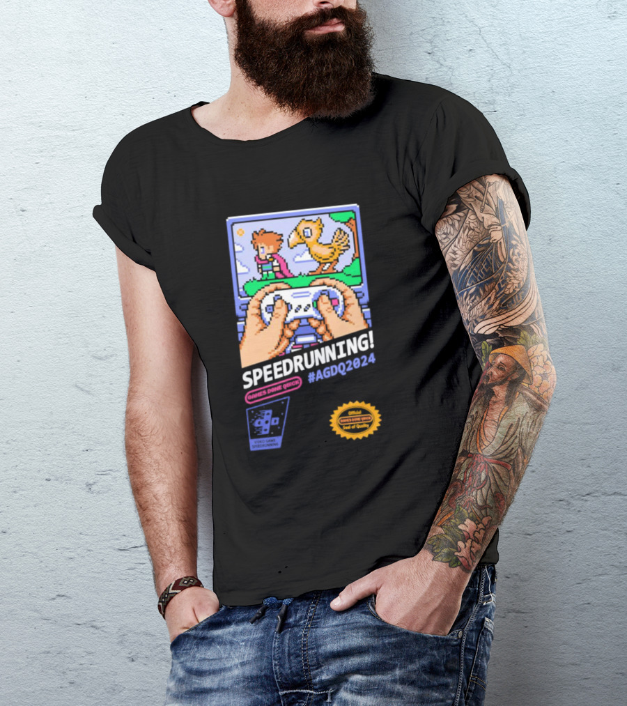 AGDQ 2024 Speedrunning Games Done Quick Video Game Streamer Contest Official Seal T-Shirt