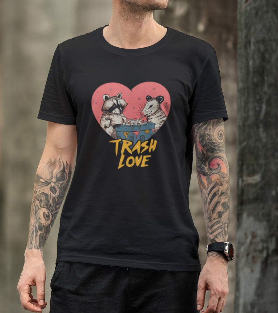 Trash Love Heart Raccoon Possum Five Below Store T-Shirt