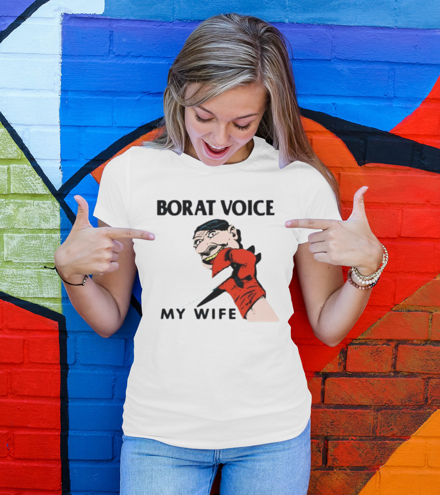Borat Voice My Wife Knife Comic T-Shirt