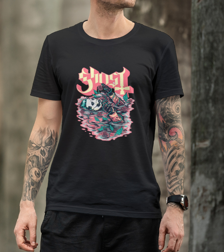 Ghost Roses Floating Phantom Valentine's T-Shirt