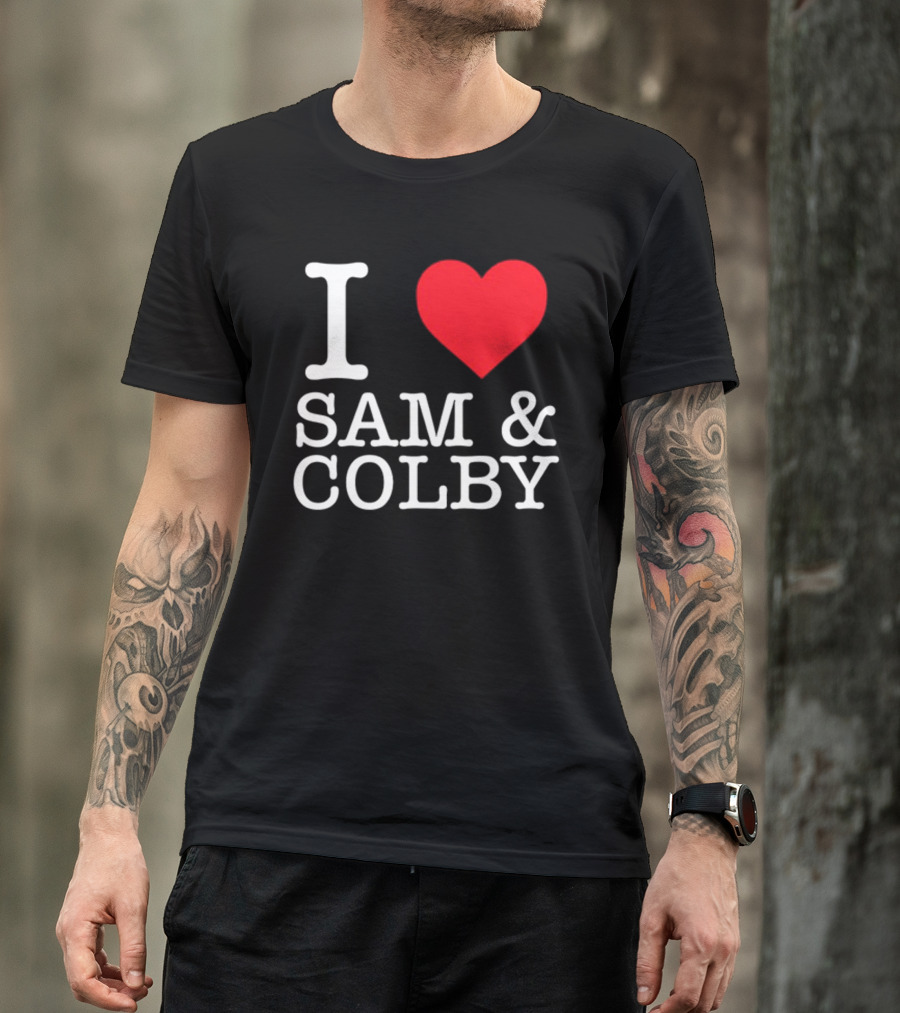 Xplr Shop I Love Sam And Colby Heart T-Shirt