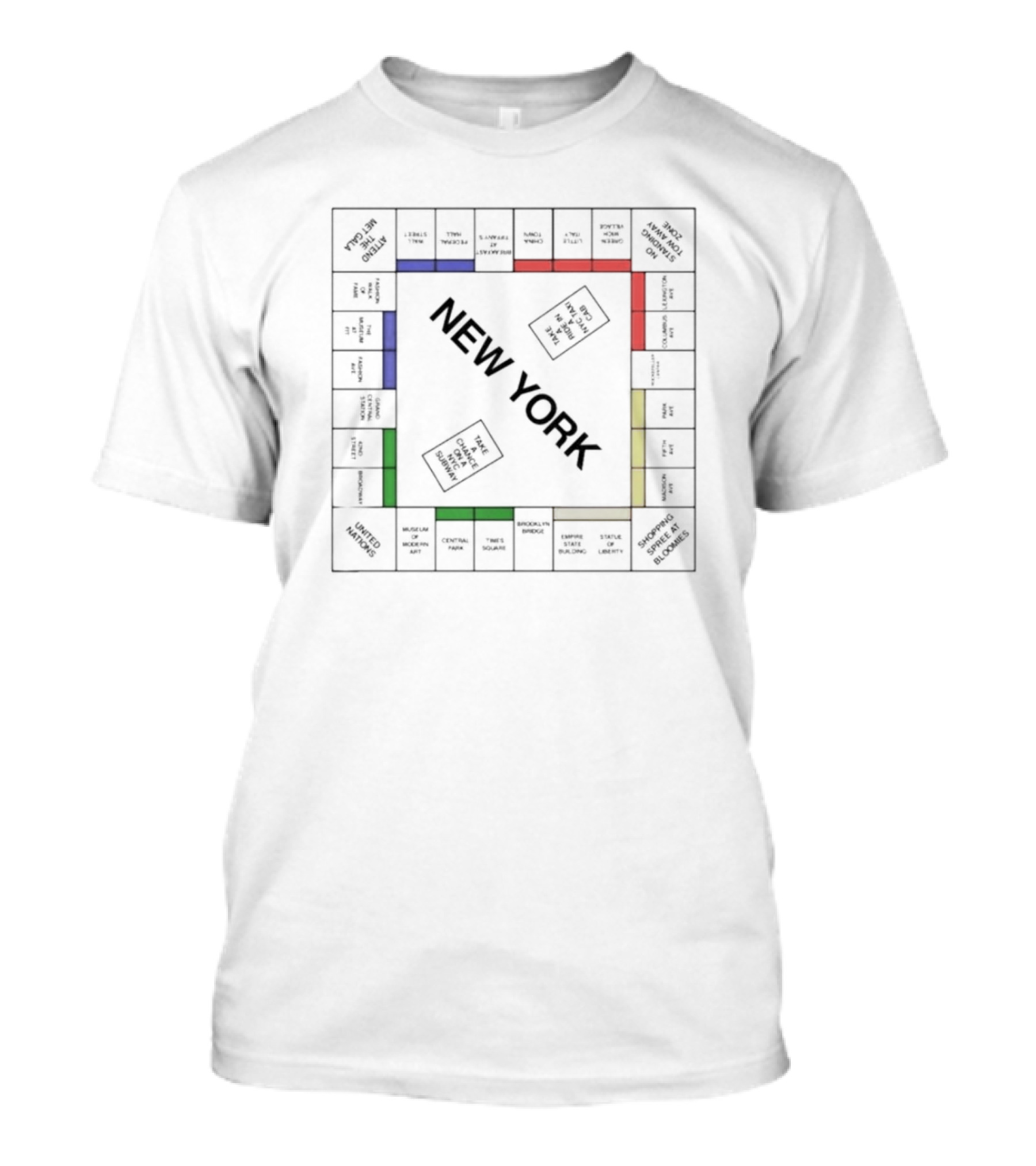 New York Monopoly Game Board Inspired T-Shirt