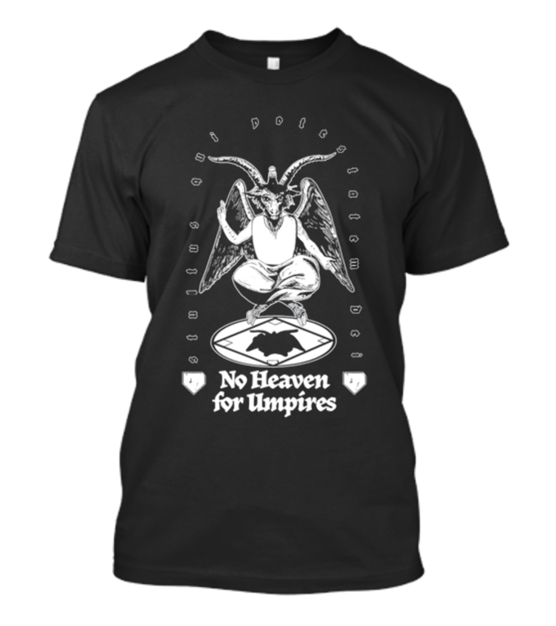 No Heaven For Umpires Goat Baphomet With Pentagram T-Shirt