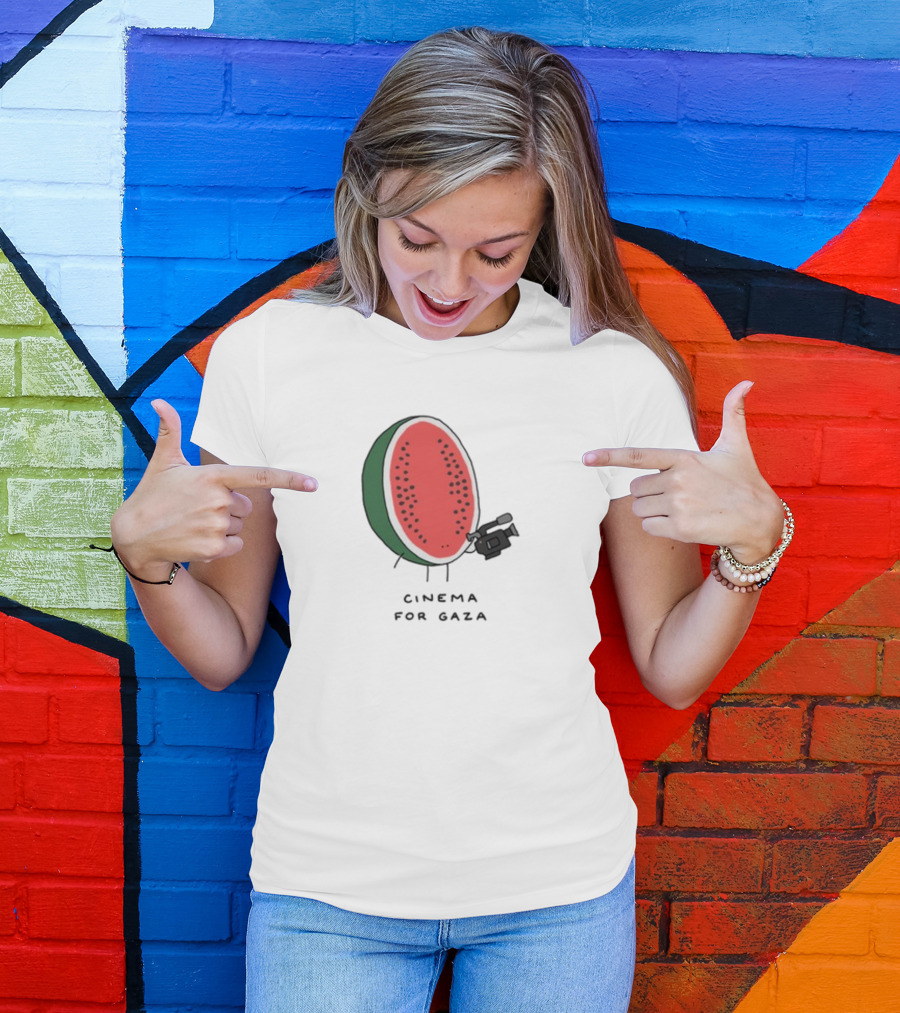 Cinema For Gaza Watermelon Holding Camera T-Shirt