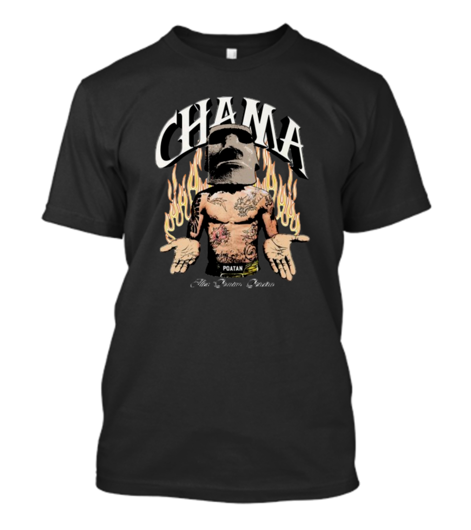 CHAMA Championship Midweight Alex Poatan Pereira Flames Tattoo T-Shirt