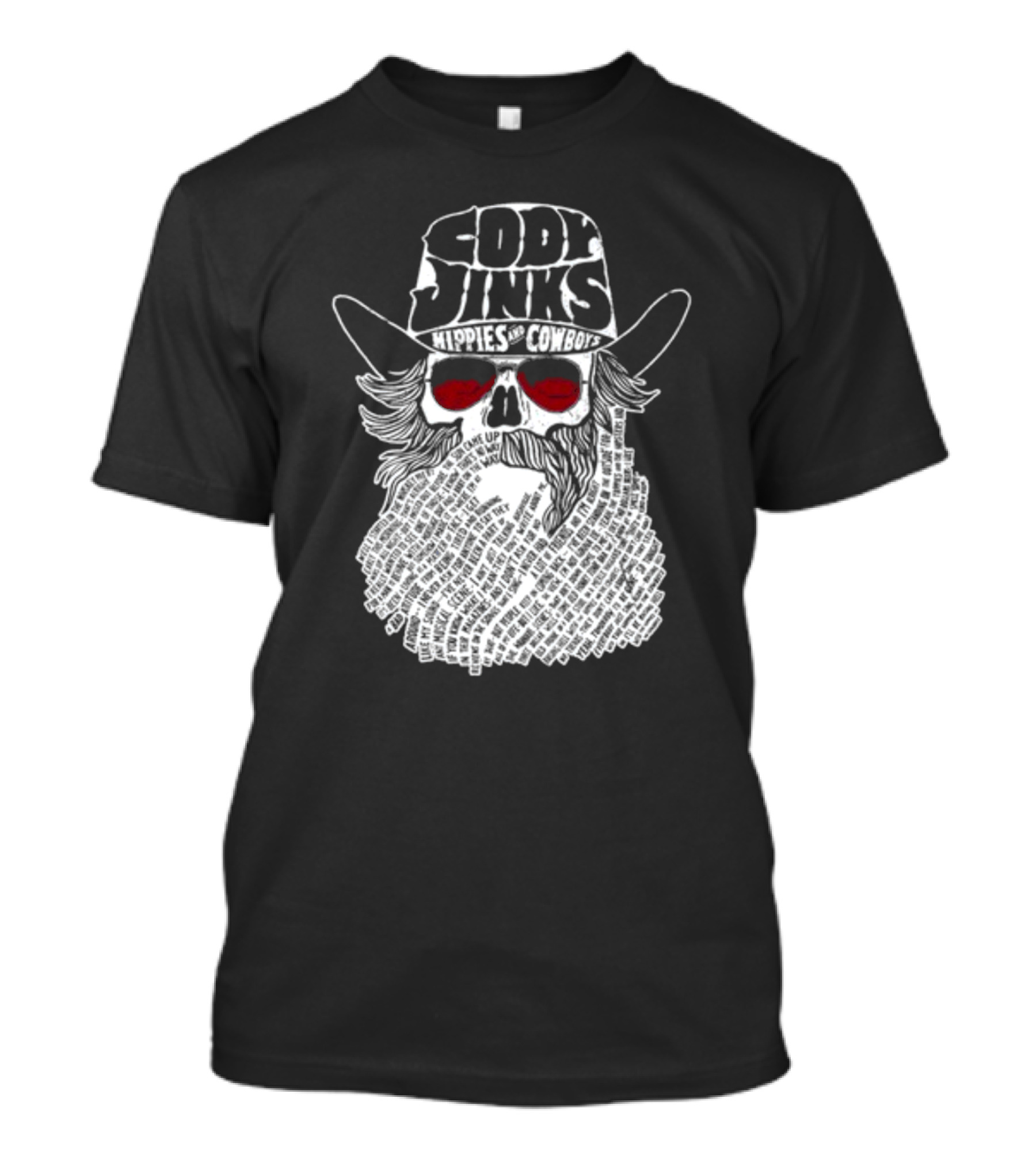 Cody Jinks Hippies And Cowboys Skull T-Shirt