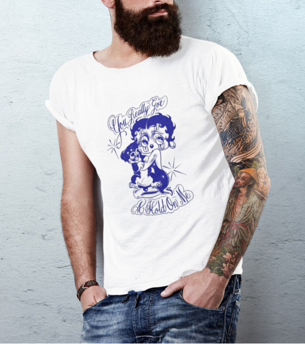 You Really Got A Hold On Me Luxrosa Betty Boop And Pudgy Hugging T-Shirt