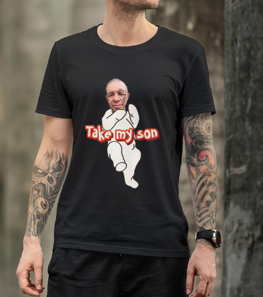Tike Myson Take My Son Baby Drawing Tattoo Face T-Shirt