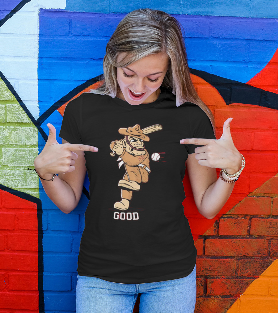 Tam Baseball Good Cowpoke Batter Action T-Shirt