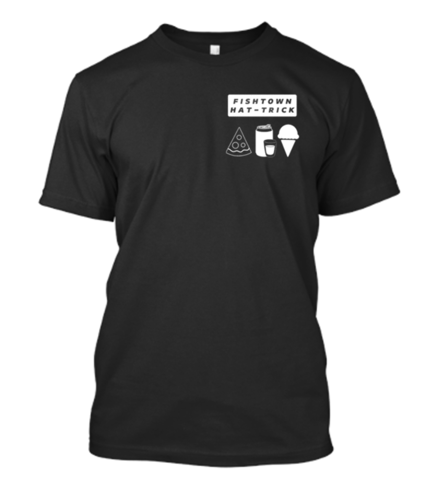 Fishtown Hat Trick Pizza Coffee Ice Cream T-Shirt