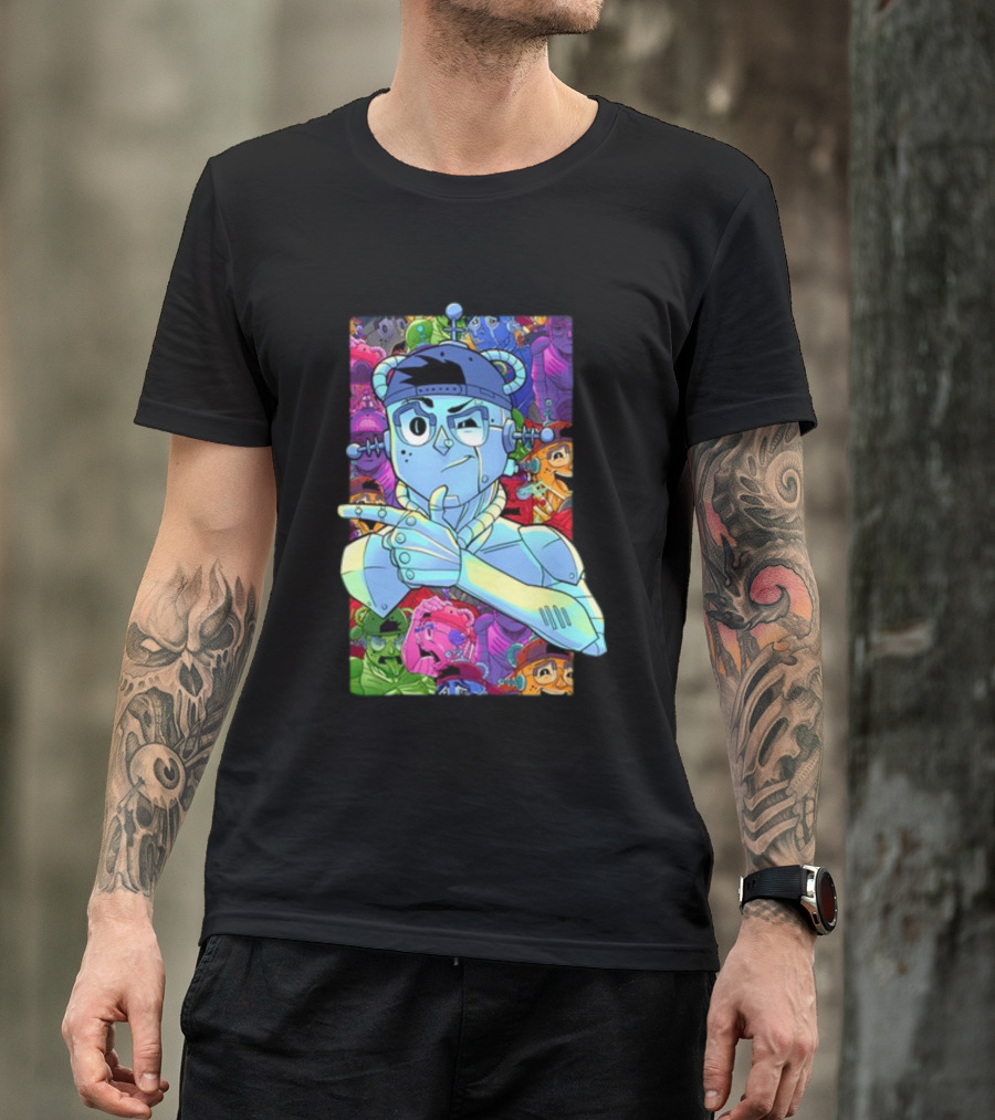 Kt8 Ray Volpe Volpeverse Colorful Futuristic Robot Characters T-Shirt