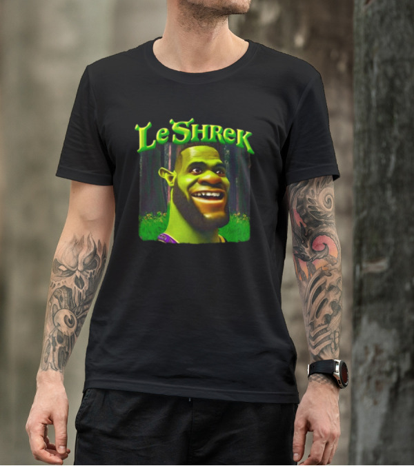 LeShrek Funnyahhtees Basketball Ogre Crossover T-Shirt