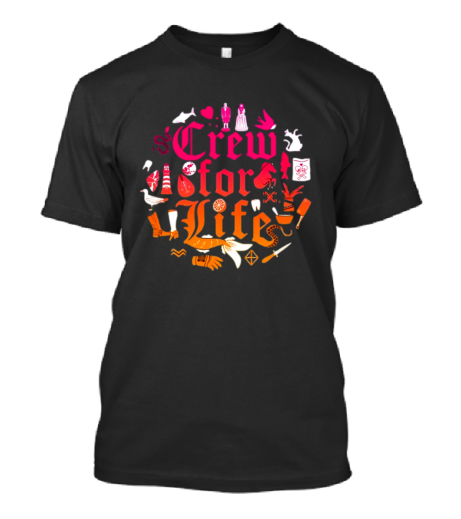 Crew For Life Nautical Icons And Symbols Collection T-Shirt