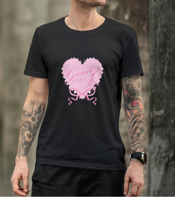 Guilty As Sin Pink Heart T-Shirt