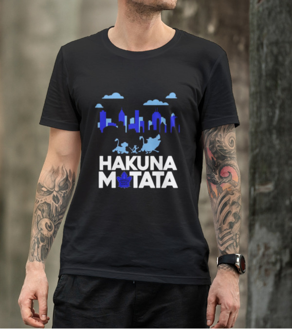 Hakuna Matata Toronto Skyline With Characters Toronto Maple Leafs T-Shirt