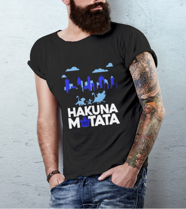 Hakuna Matata Toronto Skyline With Characters Toronto Maple Leafs T-Shirt