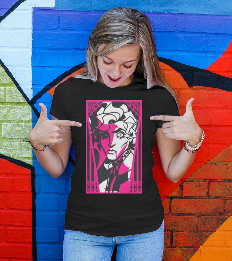 Vespervines Astarion Art Deco Gothic Stained Glass T-Shirt