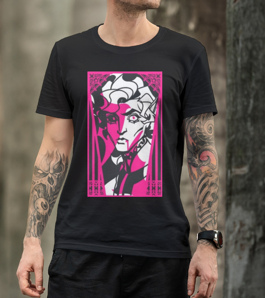 Vespervines Astarion Art Deco Gothic Stained Glass T-Shirt