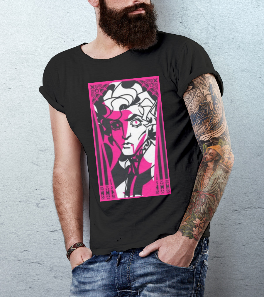 Vespervines Astarion Art Deco Gothic Stained Glass T-Shirt