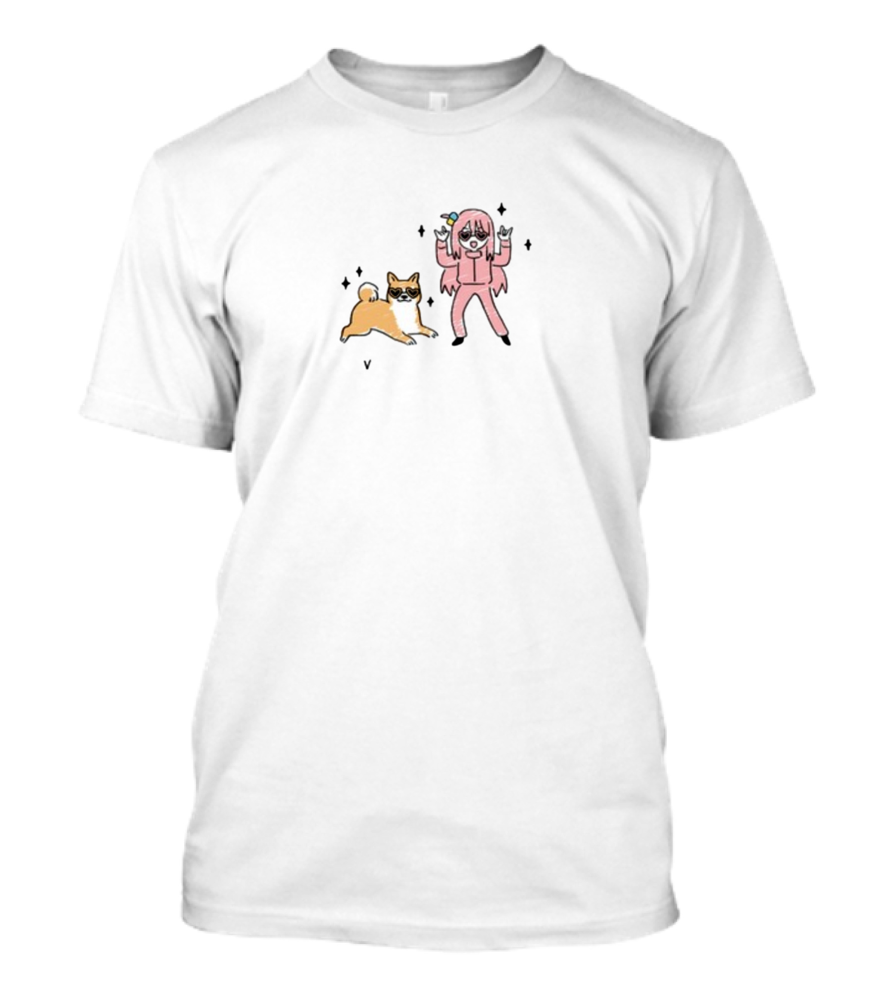 Vibes Agetekoo Limited Cute Anime Girl And Dog Fun T-Shirt