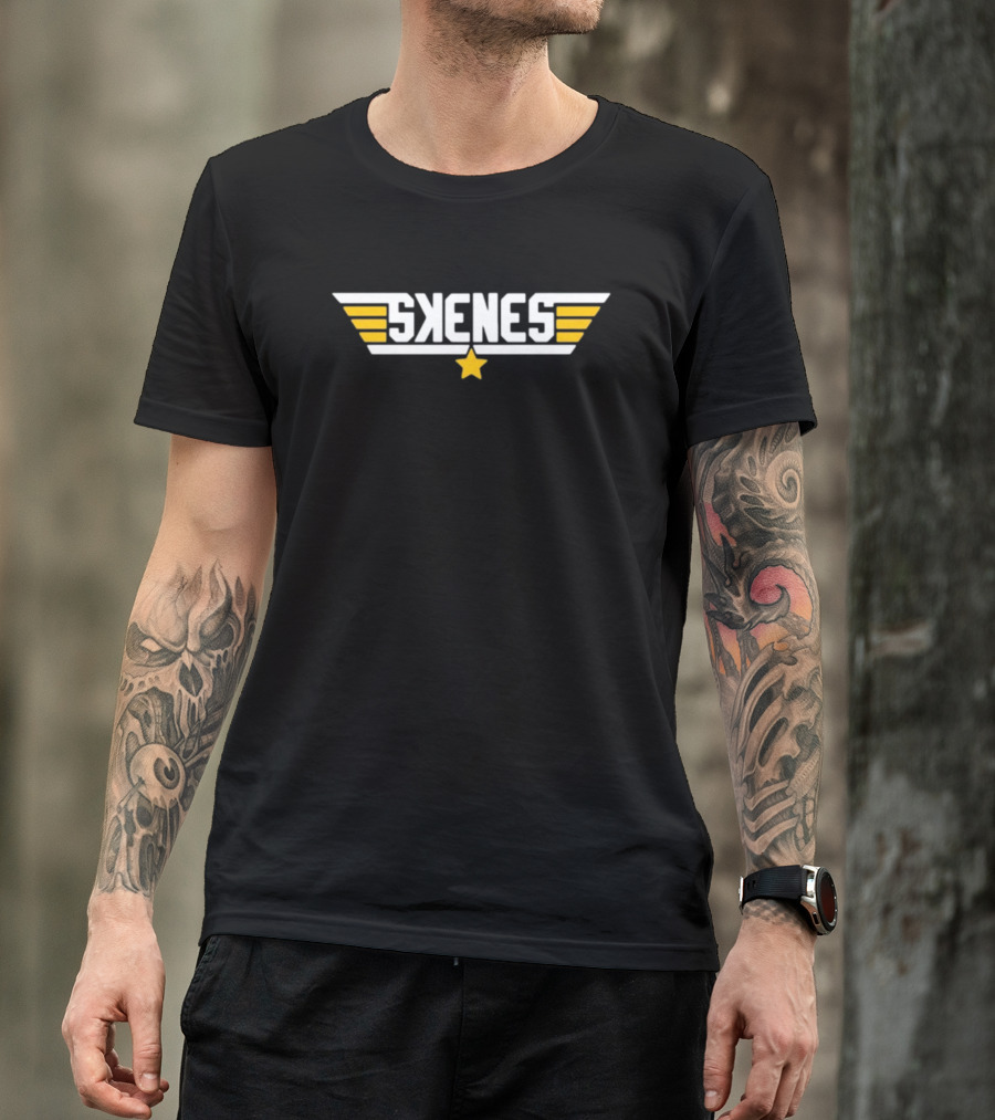 Pgh Skenes Top Gun Winged Logo Star T-Shirt