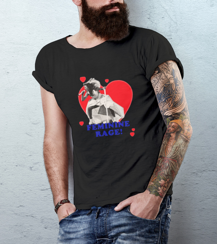 Taylor Swift Feminine Rage Sussy Swiftie Heart Stage Performance T-Shirt