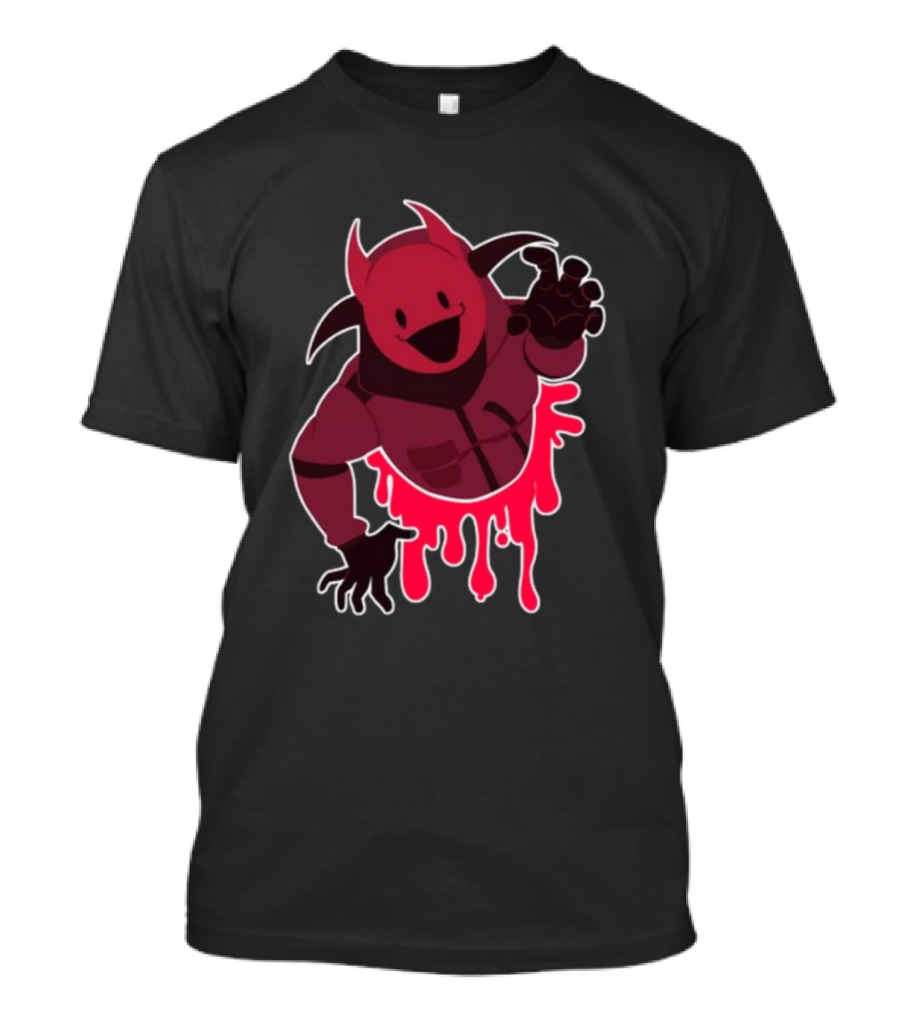 Reddsmess Get Over Here Dripping Red Demon Suit Character T-Shirt